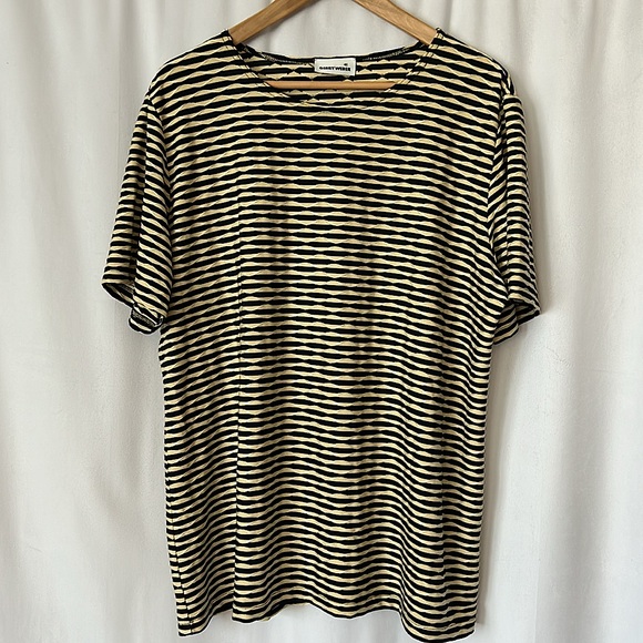 Gerry Weber Tops - Gerry Weber Stylish Yellow/Black Short Sleeve Blouse Shirt Top **Sz 46/US 16**